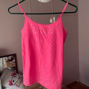 Pink Justice Spaghetti strap tank top shirt 14